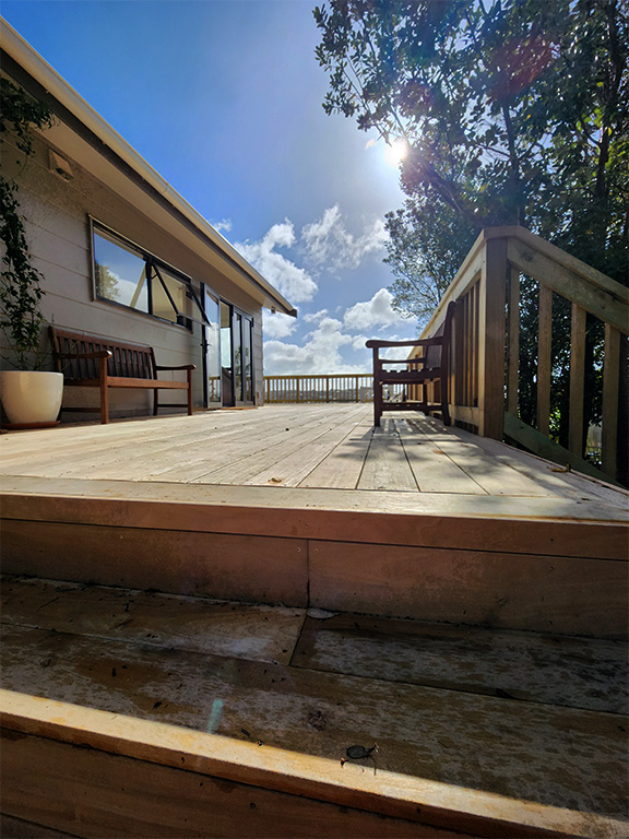 Spacious deck